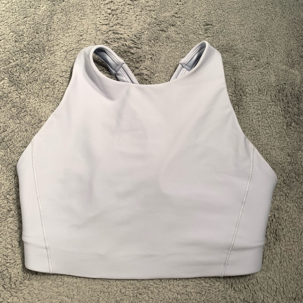 Athleta light blue High Neck Sports Bra medium